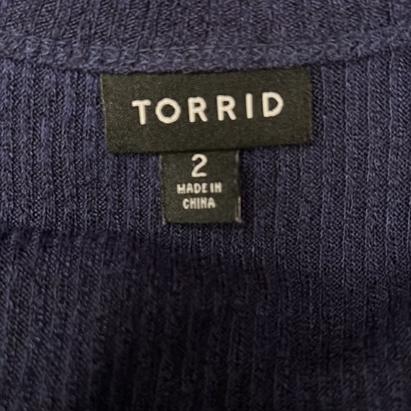 EUC Blue Ribbed Lightweight Dress - Picture 2 of 3